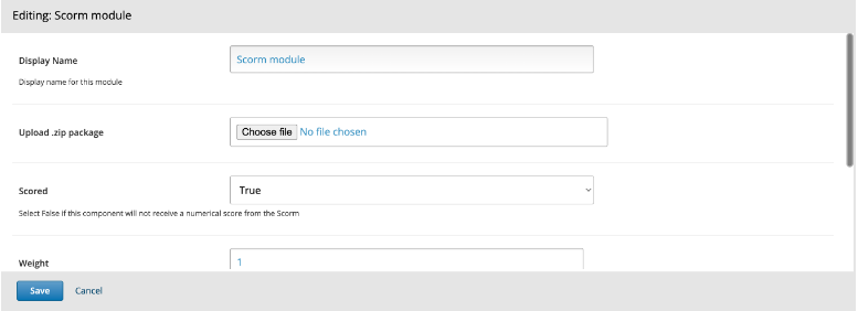 SCORM .zip package