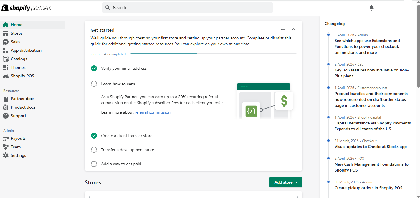 Shopify Partner Registration